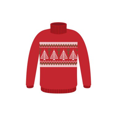 Noel partisi için çirkin kazaklar. Kış desenli örülü kazaklar.