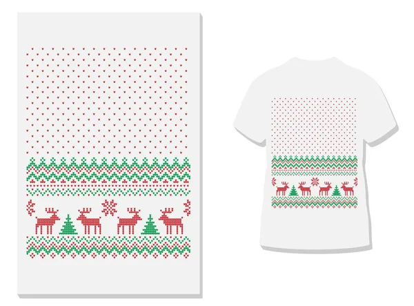 Trouw Kerstmis Shirt Ontwerpt Sjabloon Vector Grafisch Typografisch Ontwerp Voor — Stockvector