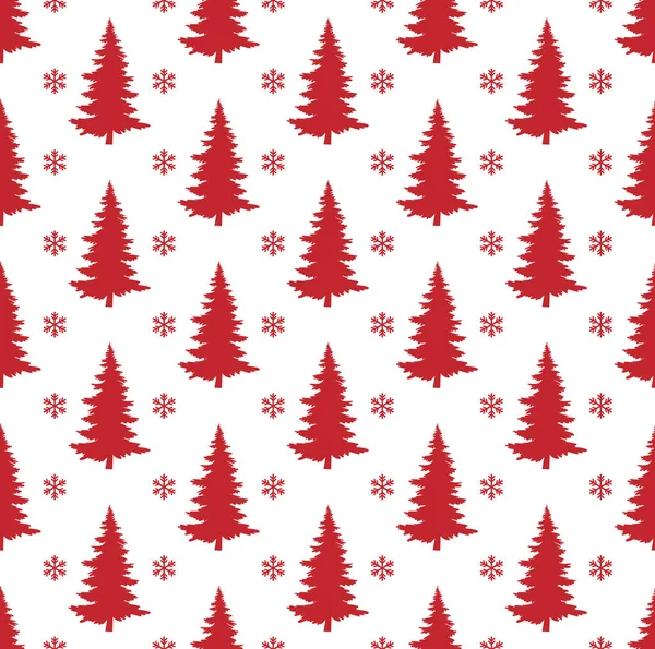 クリスマスツリーのベクトルお祝いクリスマスや新年のシームレスなパターン 第10話 — ストックベクタ