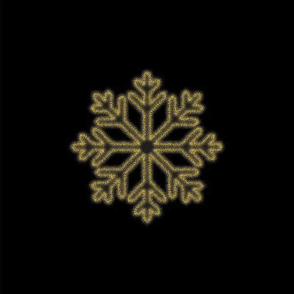 Kerst Gouden Boom Decoratie Van Gouden Glitter Glanzende Sprankelingen Witte — Stockvector