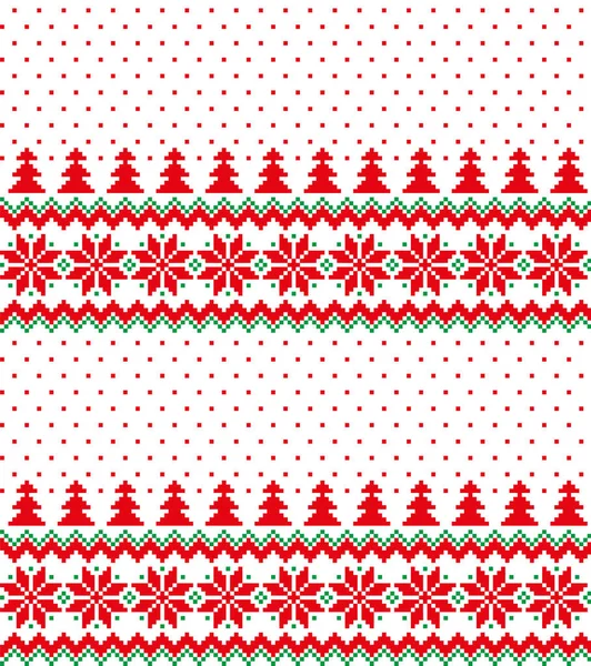 Nyår Jul Mönster Pixel Vektor Illustration — Stock vektor
