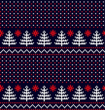 Yılbaşı desenli piksel çizimi