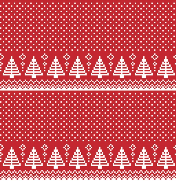 Ano Novo Natal Padrão Pixel Vetor Ilustração — Vetor de Stock