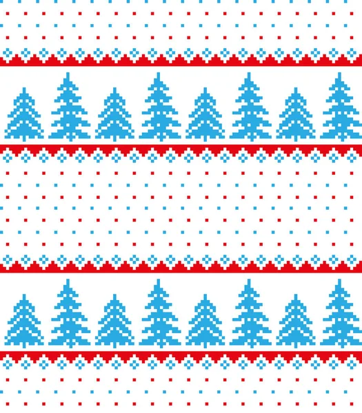 新年のパターンピクセルのベクトルのイラスト — ストックベクタ