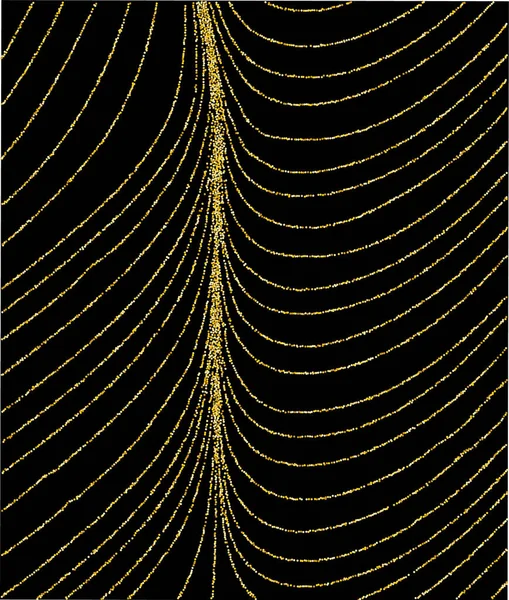 Gold Glitter Garlands Hanging Background Vector Illustration Golden Dust Elements — Stock Vector