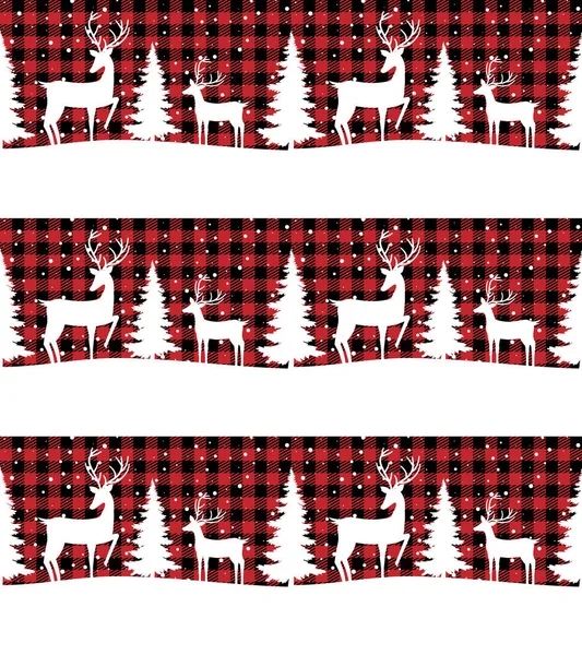 Natal Ano Novo Buffalo Plaid Fundo Festivo Para Design Impressão —  Vetores de Stock