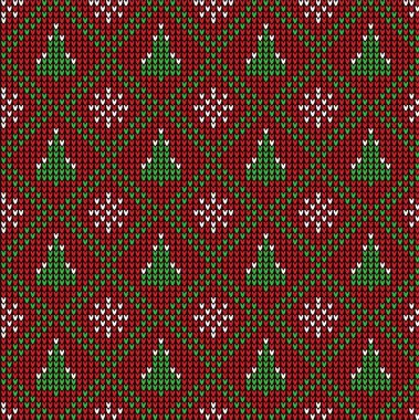 Noel ve Yeni Yıl şablonu. Yün örgü süveter tasarımı. Duvar kâğıdı kaplama tekstil baskısı. 10 saniye.