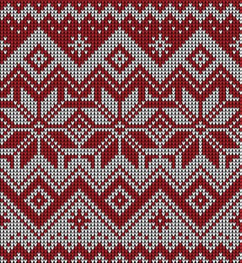 Noel ve Yeni Yıl şablonu. Yün örgü süveter tasarımı. Duvar kâğıdı kaplama tekstil baskısı. 10 saniye.