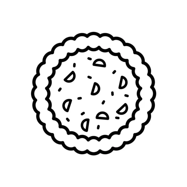 Configura Icona Della Torta Mele Vettoriale Isolata Sfondo Bianco Esp — Vettoriale Stock