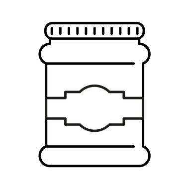 Beyaz arkaplanda izole edilmiş vektör yemek kavanozu simgesi. esp