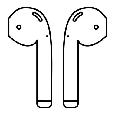 Taslak vektör hava podları simgesi beyaz arkaplanda izole edildi. esp