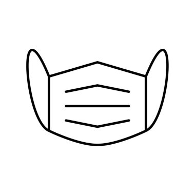 Ana vektör tıbbi maske simgesi beyaz arkaplanda izole edildi. esp