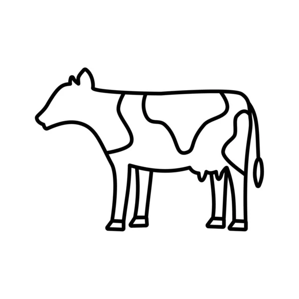 Начерки Векторні Значки Корови Ізольовані Білому Тлі Шпигунські — стоковий вектор