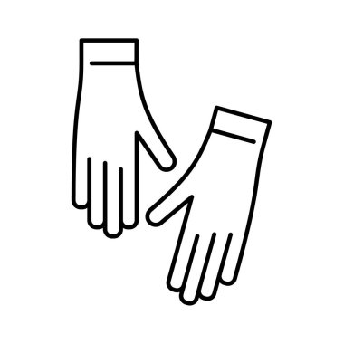 Beyaz arka planda izole edilmiş vektör tıbbi eldiven ikonu. esp