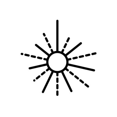 Ana hatlı vektör havai fişek simgesi beyaz arkaplanda izole edildi. esp