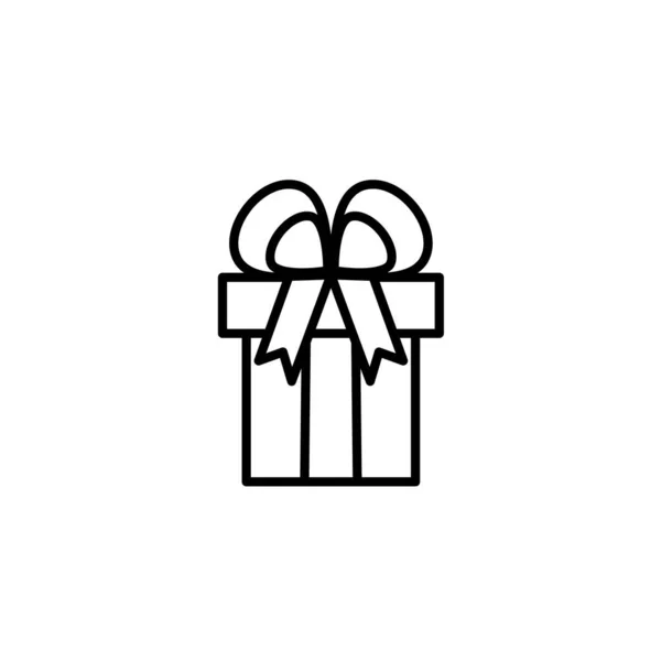 圣诞节礼物图标图解矢量符号 — 图库矢量图片