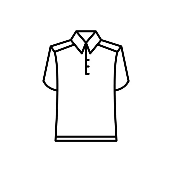 Esquema Icono Camisa Vector Simple Aislado Sobre Fondo Blanco Esp — Vector de stock