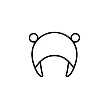 Taslak, beyaz arkaplanda izole edilmiş basit vektör şapka simgesi. eps