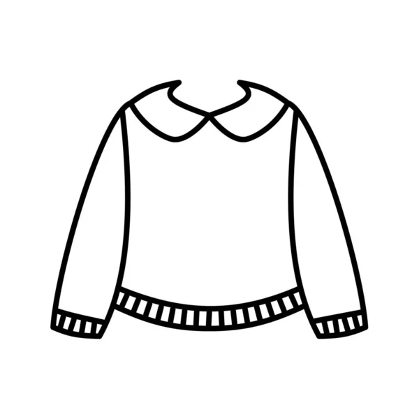 白い背景に隔離された単純なベクトルの子供のセーターアイコン Eps — ストックベクタ