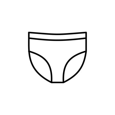 Taslak, beyaz arkaplanda izole edilmiş basit vektör külot simgesi. eps