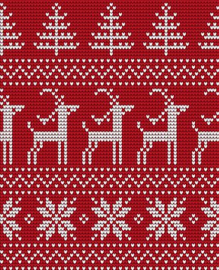 Noel ve Yeni Yıl şablonu. Yün örgü süveter tasarımı. Duvar kağıdı ambalaj kağıdı tekstil baskısı.