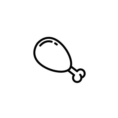 Taslak, basit vektör tavuk budu simgesi beyaz arkaplanda izole edilmiş. 10 saniye.