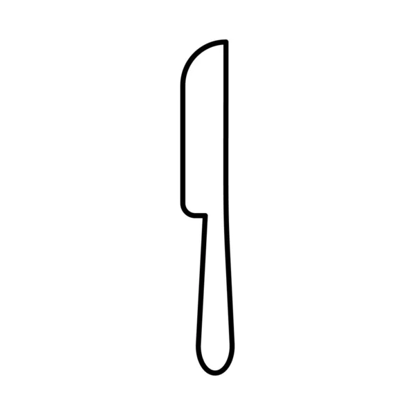 Esquema Icono Simple Cuchillo Vector Aislado Sobre Fondo Blanco Eps — Archivo Imágenes Vectoriales