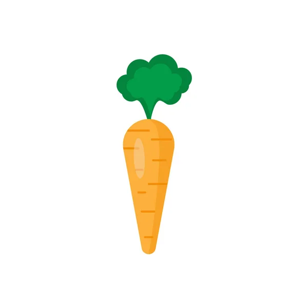 Морковь Икона Белый Фон Плоский Стиль Печати Веб Дизайн — стоковый вектор