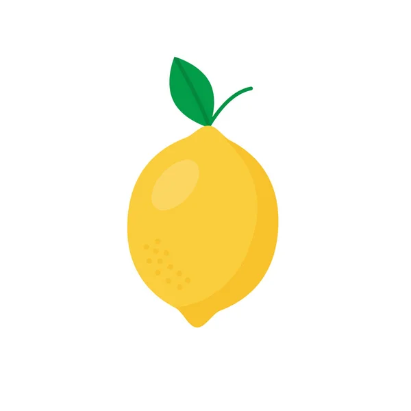 Lemon Icons Weißen Hintergrund Flachen Stil Print Web Design — Stockvektor