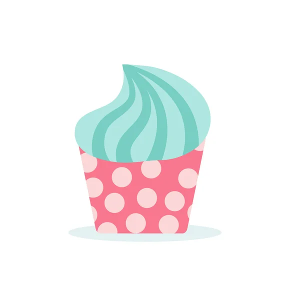 Γλυκό Yummy Cupcake Κρεμώδες Κέικ Vector Ilustration Eps — Διανυσματικό Αρχείο