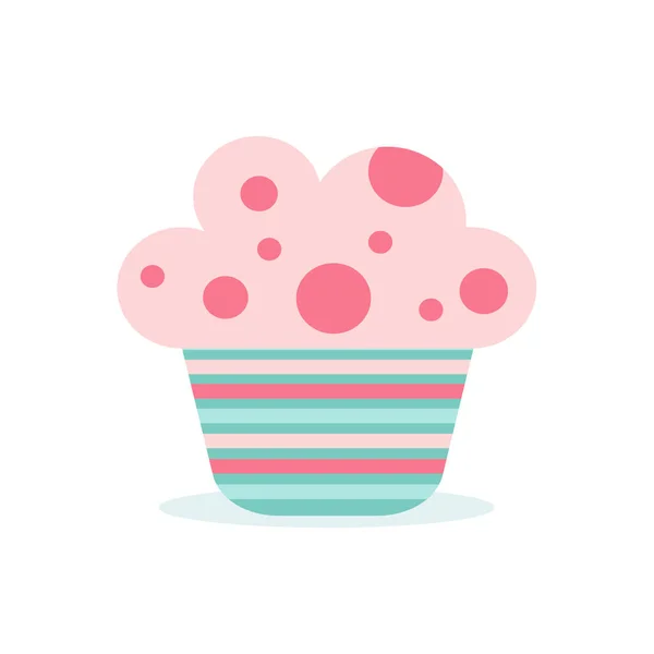 Dulce Delicioso Cupcake Pastel Cremoso Ilustración Vectorial Eps — Vector de stock