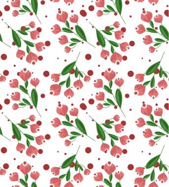 Küçük çiçekteki sevimli çiçek deseni. Ditsy parmak izi. Motifler rastgele dağılmış. Kusursuz vektör dokusu.