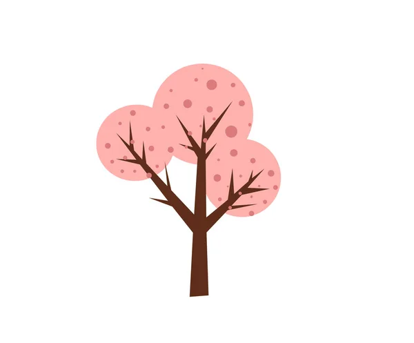 Nuevo Icono Árbol Estilo Dibujos Animados Aislado Sobre Fondo Blanco — Vector de stock