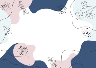 Hikayeler, akışkan organik şekilli, rengarenk karalama modern arka planla tasvir edilir. Moda minimalist tasarım. EPS 10