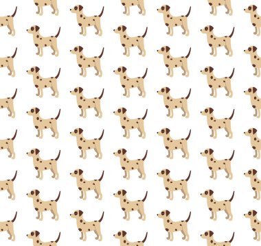 Çizgi filmlerdeki köpek yavrularıyla kusursuz bir model. Arka plan, duvar kağıdı, kumaş ve diğer tasarımlar için kullanılabilir. Fransız Bulldog desenli EPS 10