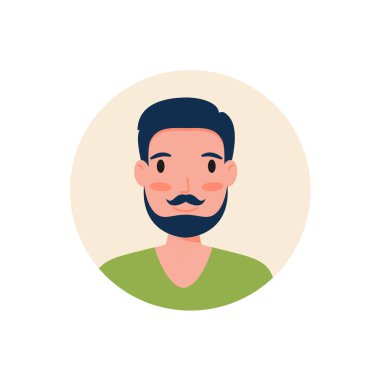 Avatar Adam. Düz tasarım insan karakterleri.