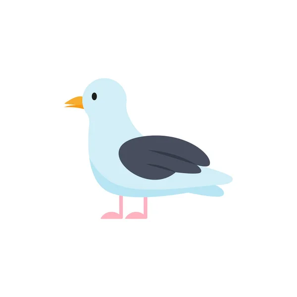 Seagull Icon Vector Illustration Cartoon Style Eps — стоковый вектор