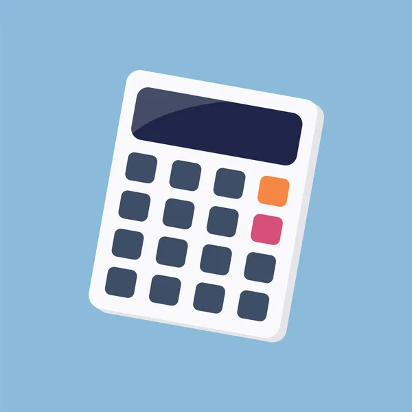 Kancelářská Kalkulačka Izolované Světle Modrém Pozadí Eps — Stockový vektor