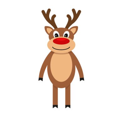 Geyiklerin Noel tebrik kartı çiziminin vektör çizimi Eps 10