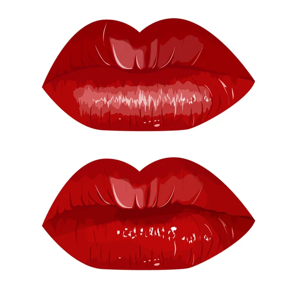Maquillaje de labios rojos — Archivo Imágenes Vectoriales