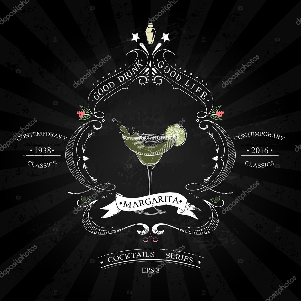 Margarita black and white Stock Vector Image by ©SvetaZi 115461940