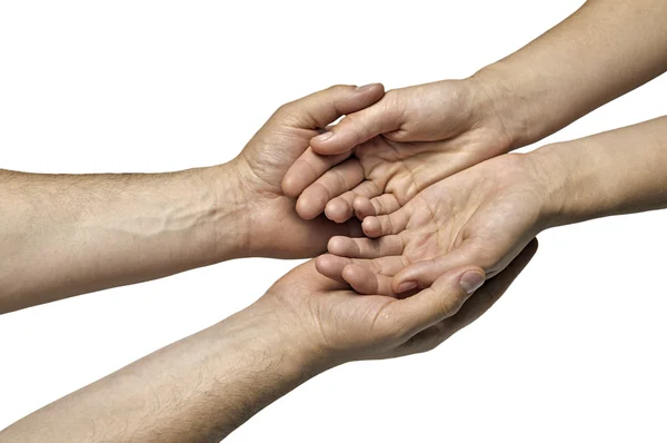 Two hands - care — Stock Photo, Image