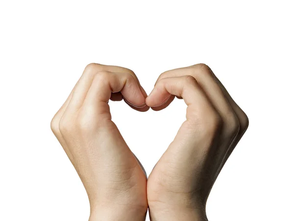 Duas mãos retratando o coração — Fotografia de Stock