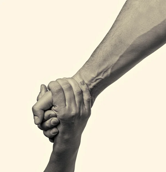 Helping hand outstretched for salvation — Stock Photo, Image