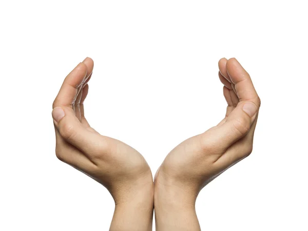 Eller sembolize destek ve koruma — Stok fotoğraf