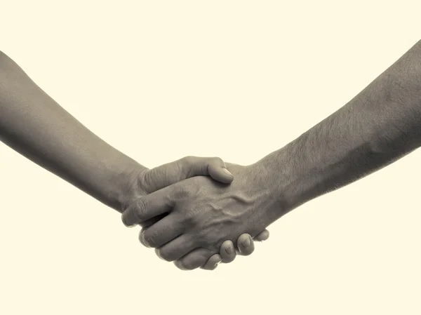 Imagem tonificada handshake — Fotografia de Stock