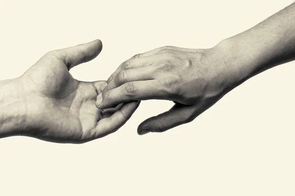 Two hands - parting — Stock Photo, Image