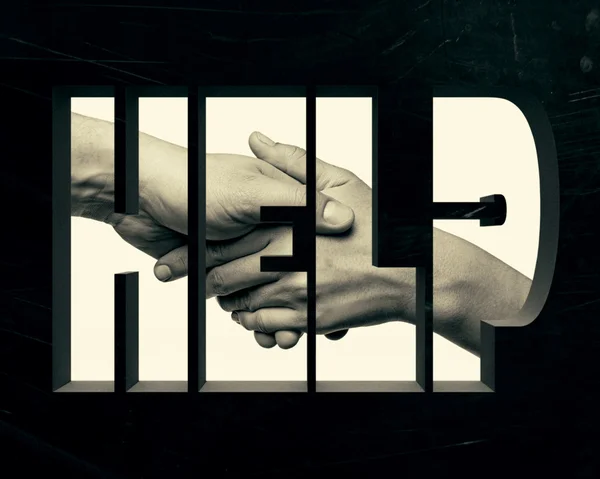 Help. Concept with lettering — Stock Photo, Image