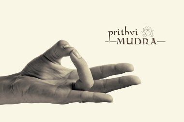 Prithvi mudra b-w