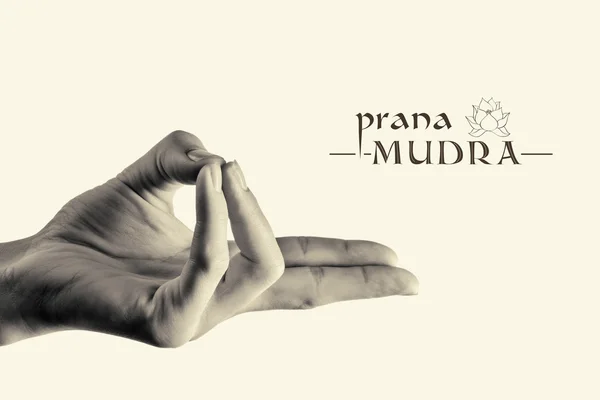 Prana mudra b-w — Foto de Stock